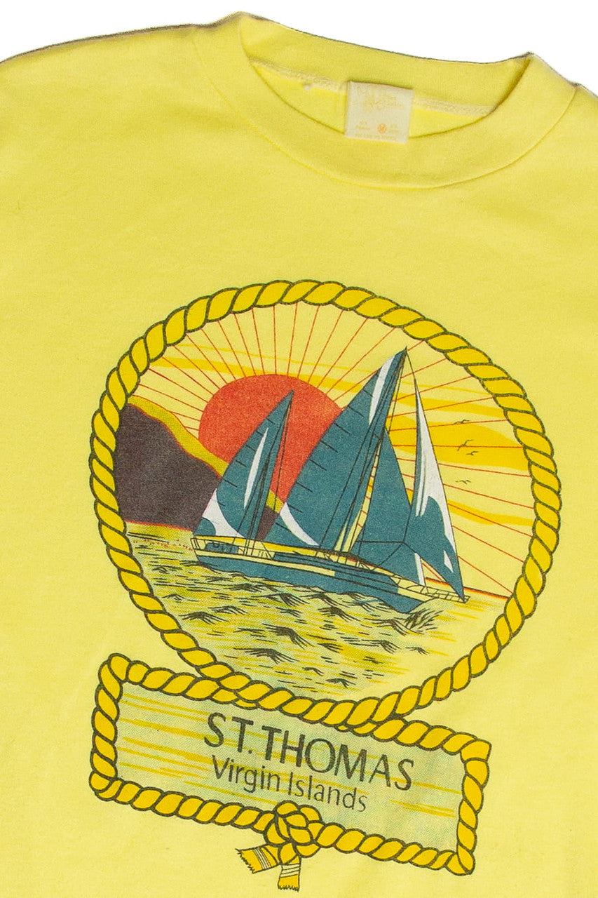 Vintage St. Thomas Virgin Islands Yellow T-Shirt