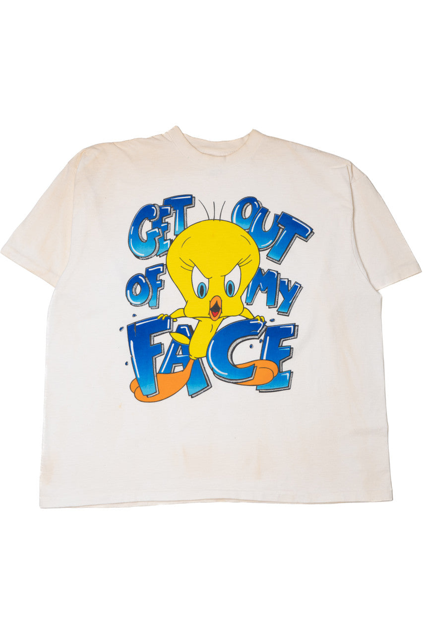 Vintage "Get Out Of My Face" Tweety Bird Looney Tunes T-Shirt