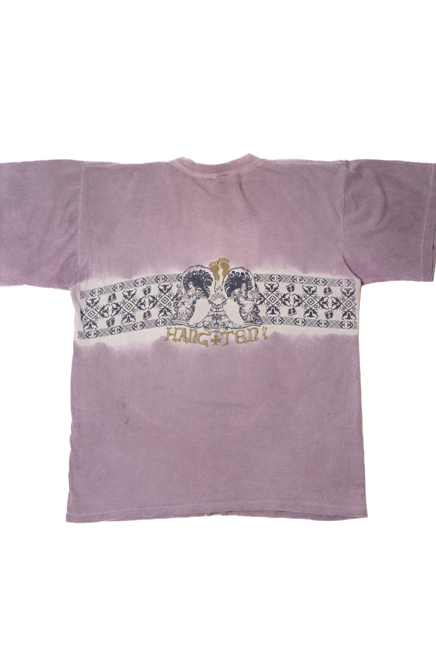 Vintage Distressed "Hang Ten" Wraparound Print T-Shirt
