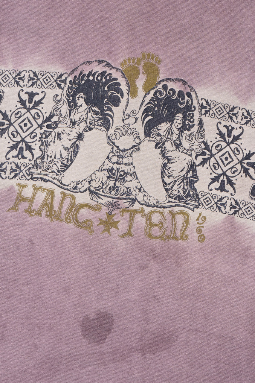 Vintage Distressed "Hang Ten" Wraparound Print T-Shirt