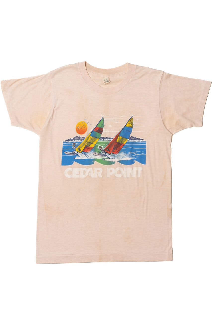 Vintage "Cedar Point" Windsurfing Screen Stars T-Shirt