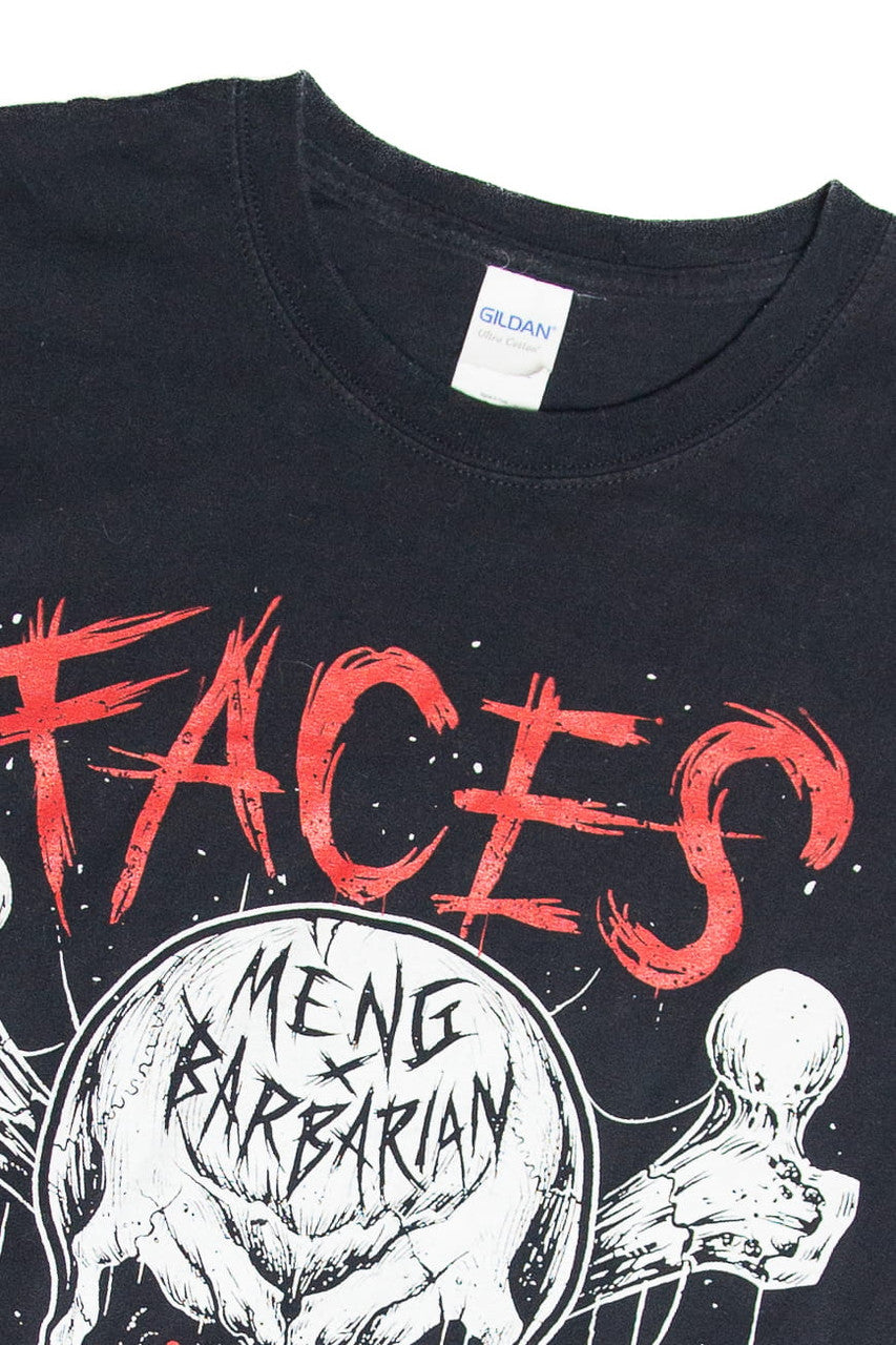Vintage Meng & Barbarian Faces Of Fear Wrestling T-Shirt