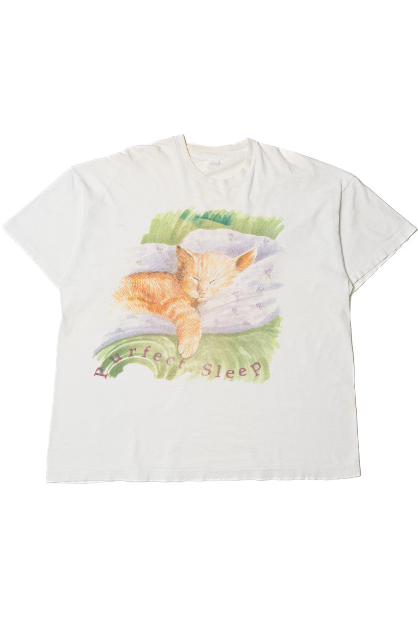 Vintage "Purrfect Sleep" Cat Nap T-Shirt