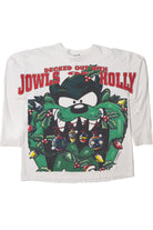 Vintage 1996 Taz "Jowls Of Holly" Looney Tunes Long Sleeve T-Shirt