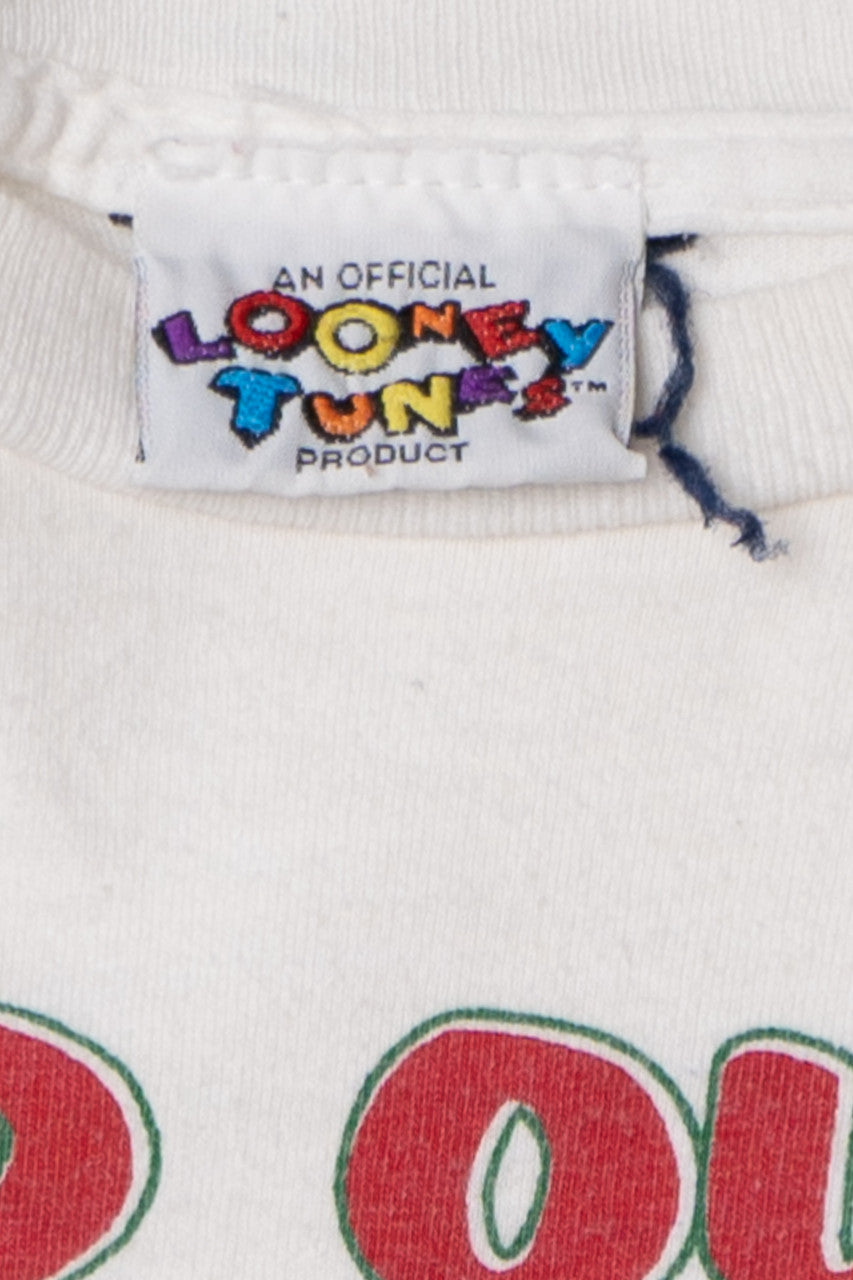 Vintage 1996 Taz "Jowls Of Holly" Looney Tunes Long Sleeve T-Shirt