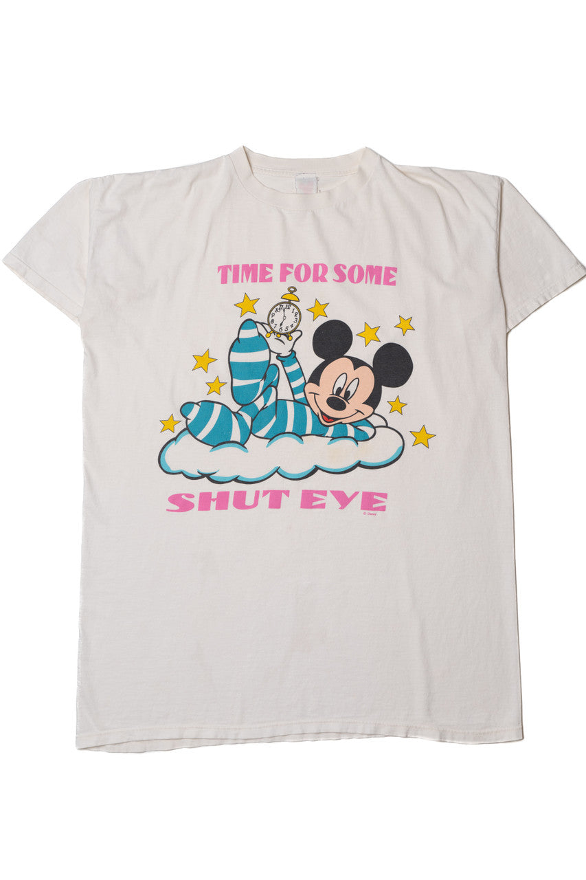 Vintage Mickey Mouse "Time For Some Shute Eye" Extra Long Sleep T-Shirt