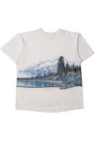 Vintage 1991 Distressed "Colorado" Mountain View Wraparound Print T-Shirt