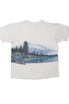 Vintage 1991 Distressed "Colorado" Mountain View Wraparound Print T-Shirt