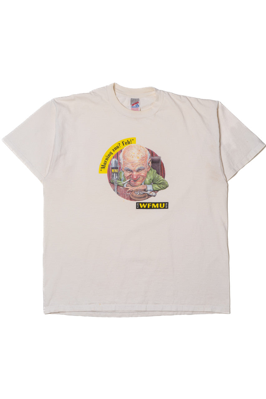 Vintage WFMU 91.1 "Morning Zoo? Feh!" Radio Host T-Shirt