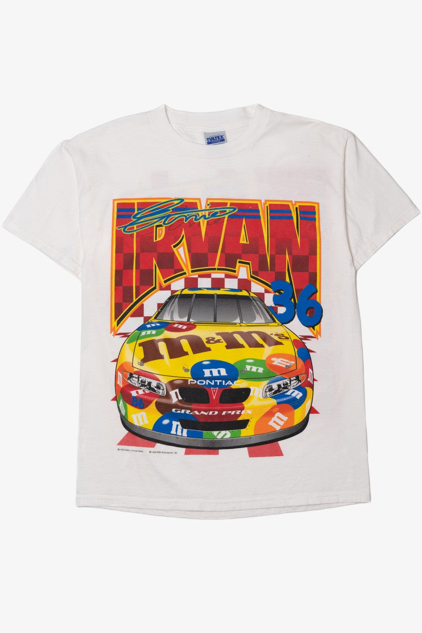 Vintage 1999 Ernie Irvan 36 M&M's Racing Team NASCAR T-Shirt