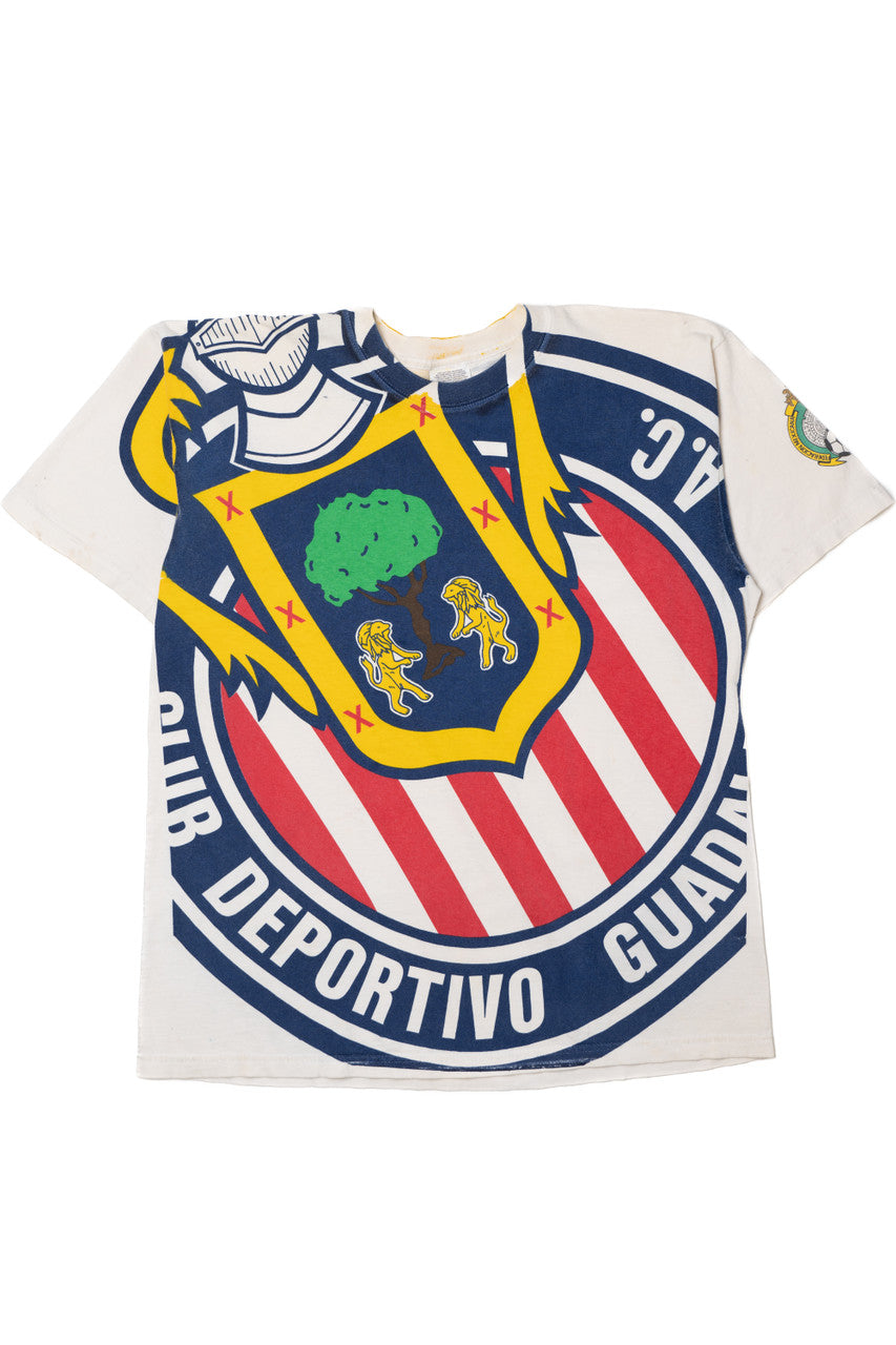Vintage Club Deportivo Guadalajara Futbol All Over Print T-Shirt