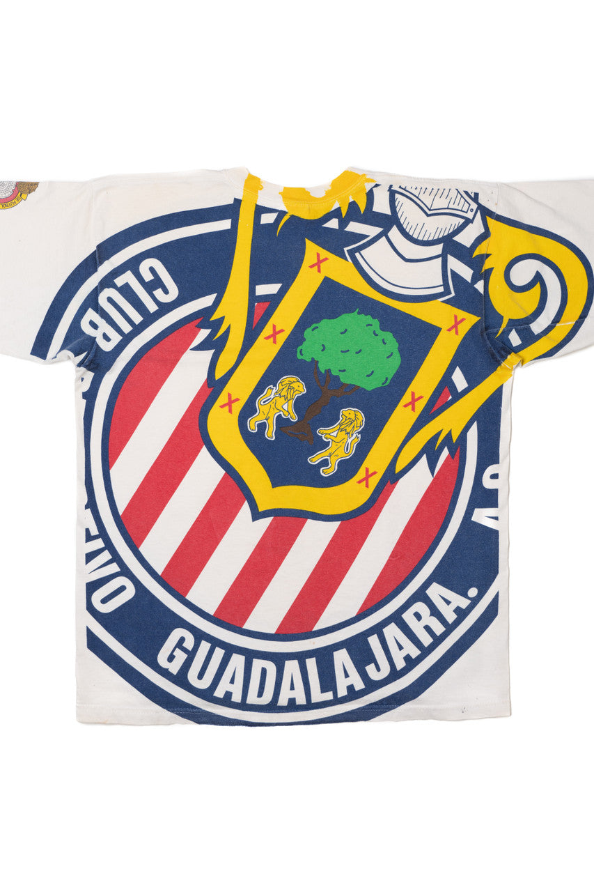 Vintage Club Deportivo Guadalajara Futbol All Over Print T-Shirt