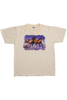 Vintage Pair of Running Horses Graphic T-Shirt (2000s)