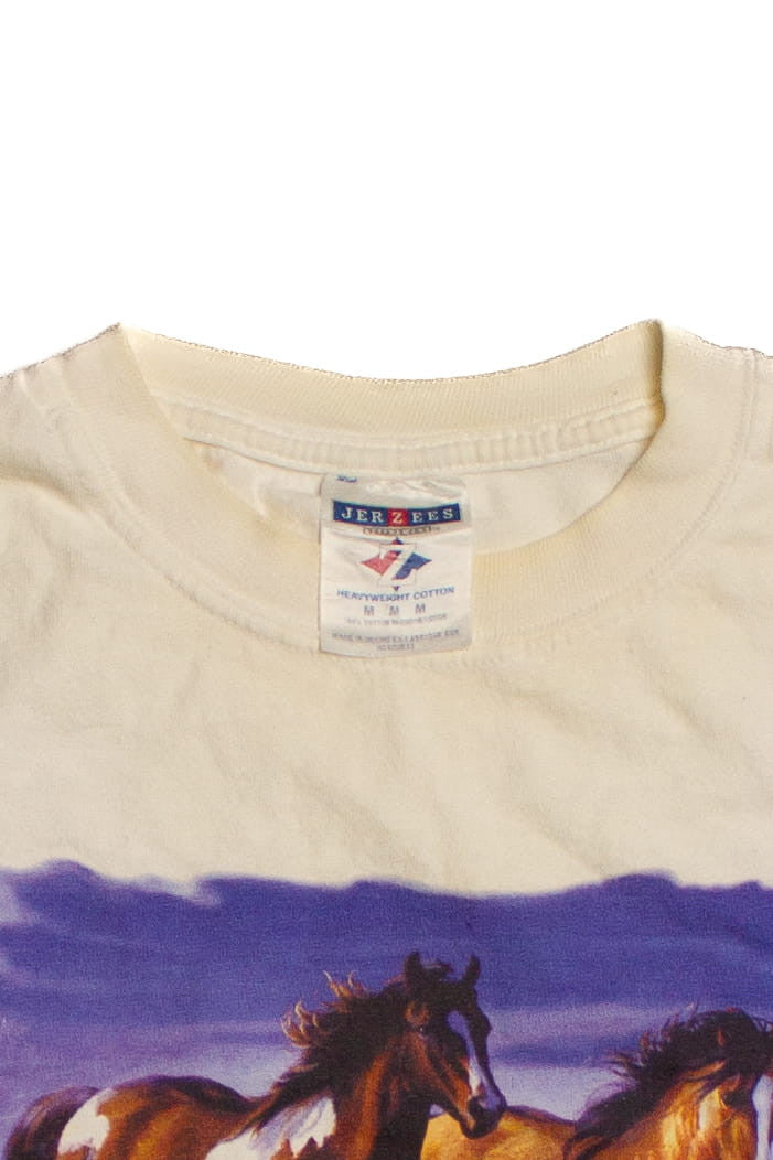 Vintage Pair of Running Horses Graphic T-Shirt (2000s)