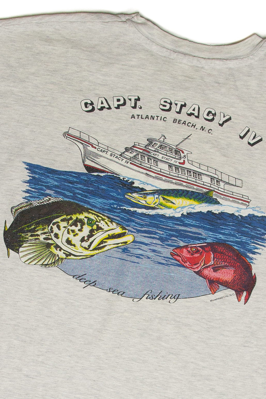 Vintage Capt. Stacy IV Deep Sea Fishing T-Shirt