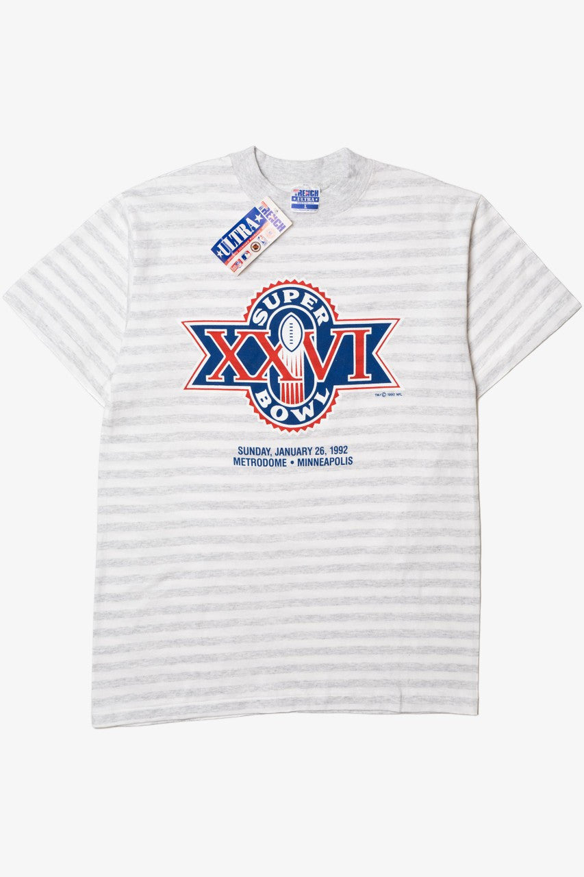 Vintage Deadstock NWT 1992 Super Bowl XXVI Metrodome Minneapolis T-Shirt