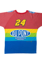 Vintage Jeff Gordon NASCAR Dupont #24 Striped Rainbow T-Shirt (1990s)