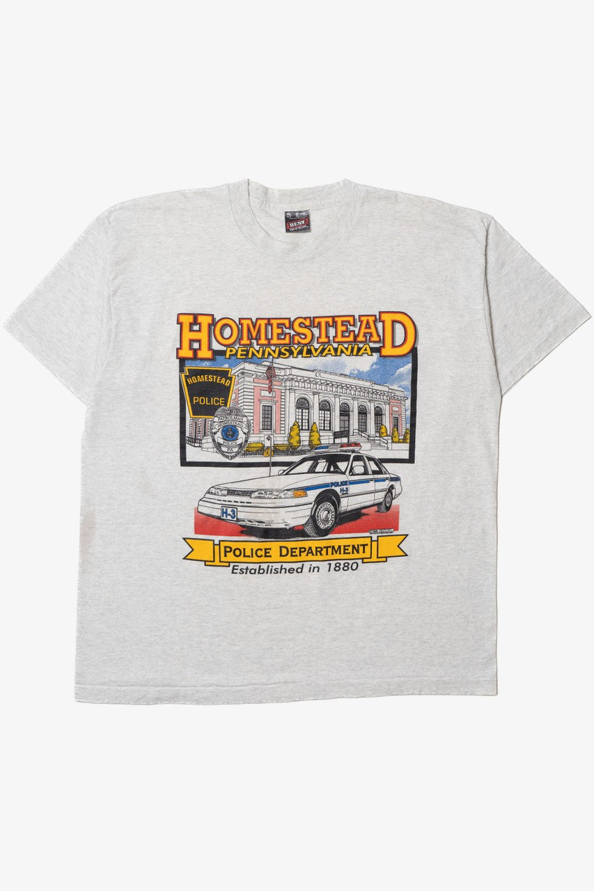 Vintage 1996 Homestead Pennsylvania Police Department T-Shirt