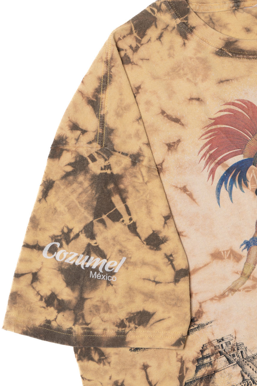 Vintage Distressed "Cozumel Mexico" Mayan Ruins Tie Dye T-Shirt