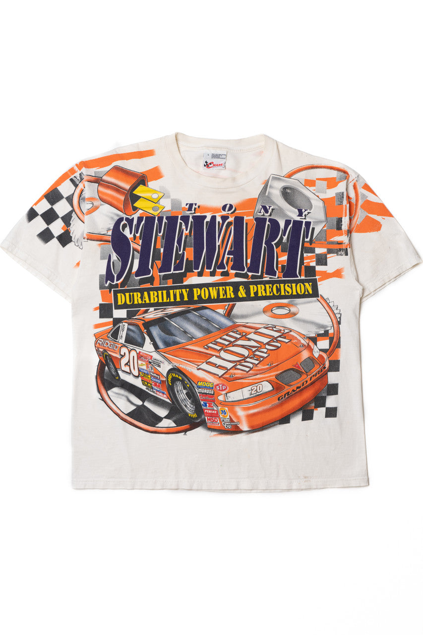 Vintage 1999 Tony Stewart "Heavy Duty Speed" NASCAR All Over Print T-Shirt