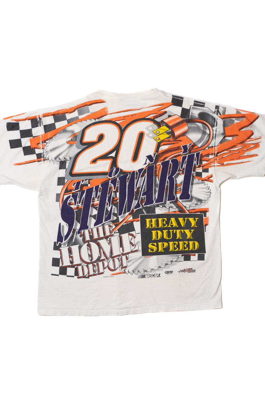 Vintage 1999 Tony Stewart "Heavy Duty Speed" NASCAR All Over Print T-Shirt