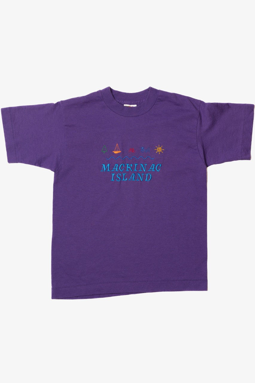 Vintage "Mackinac Island" Embroidered Kid's T-Shirt