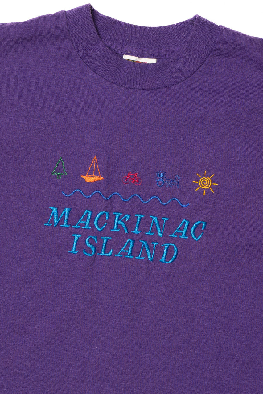 Vintage "Mackinac Island" Embroidered Kid's T-Shirt