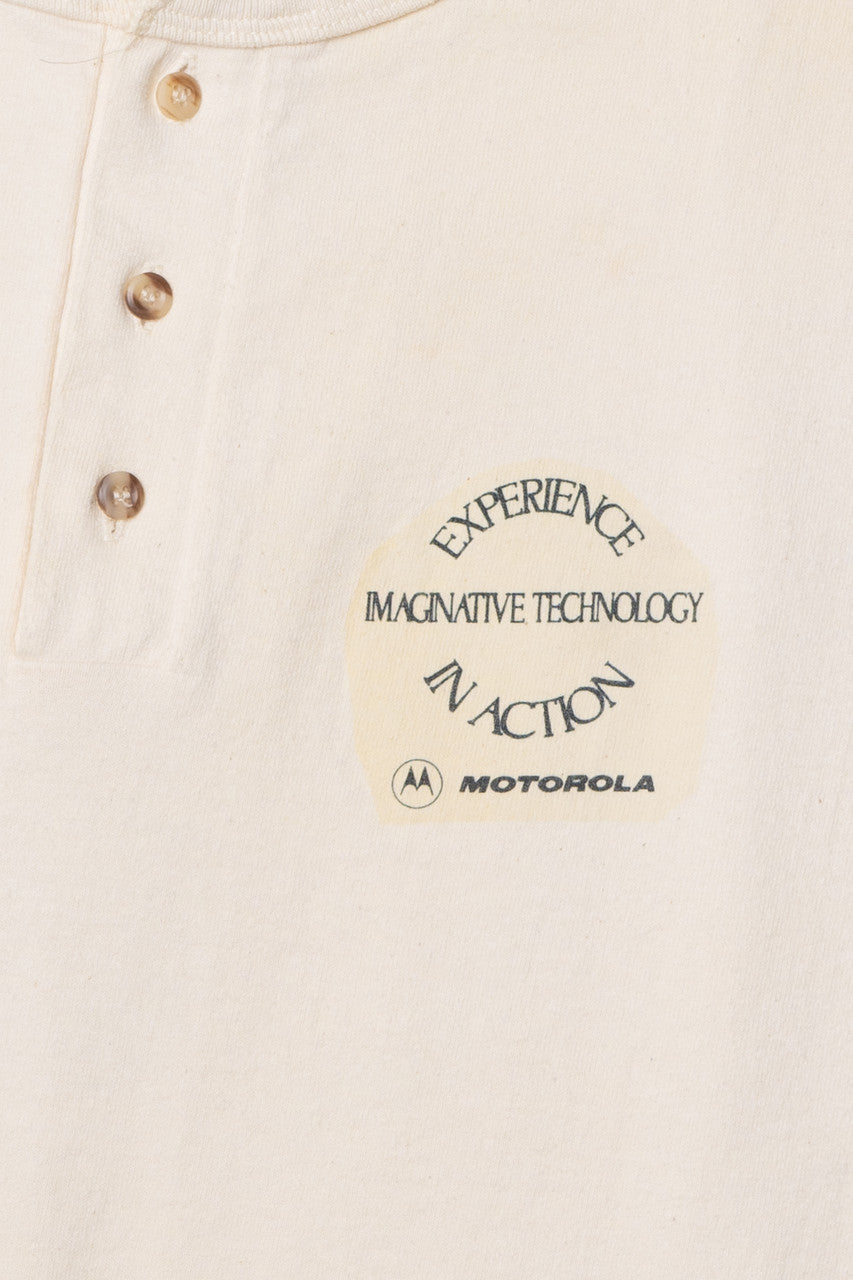 Vintage Motorola "Earth, Air And Space Technology" Henley T-Shirt