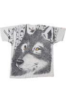 Vintage 1991 Wolf All Over Print T-Shirt