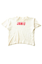 Vintage Homemade Janis Joplin Cropped T-Shirt (1960s)