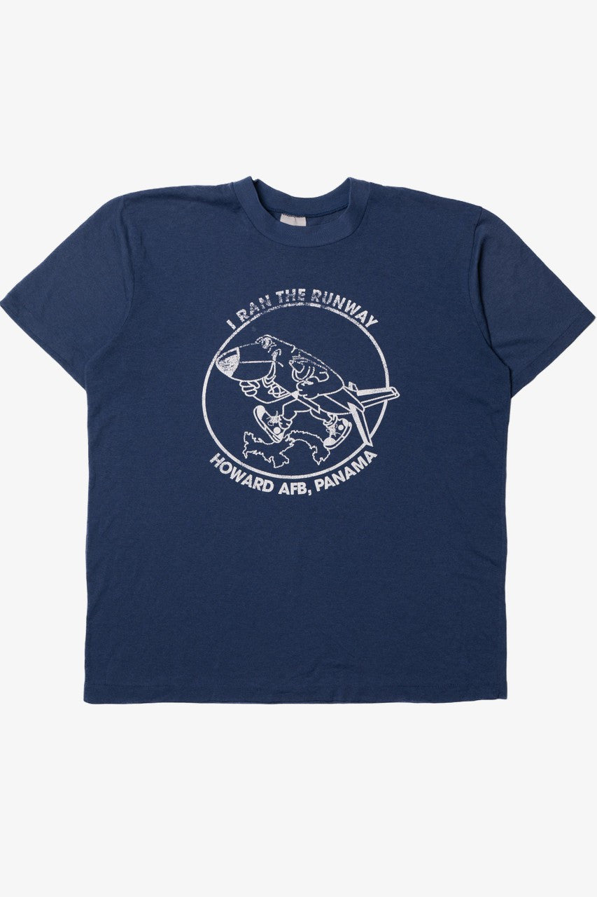 Vintage "I Ran The Runway" Panama Airplane Run T-Shirt