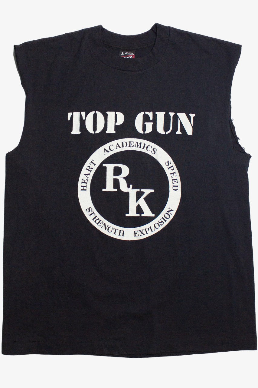 Vintage "Top Gun Academics" "No Excuses" Quote Sleeveless T-Shirt
