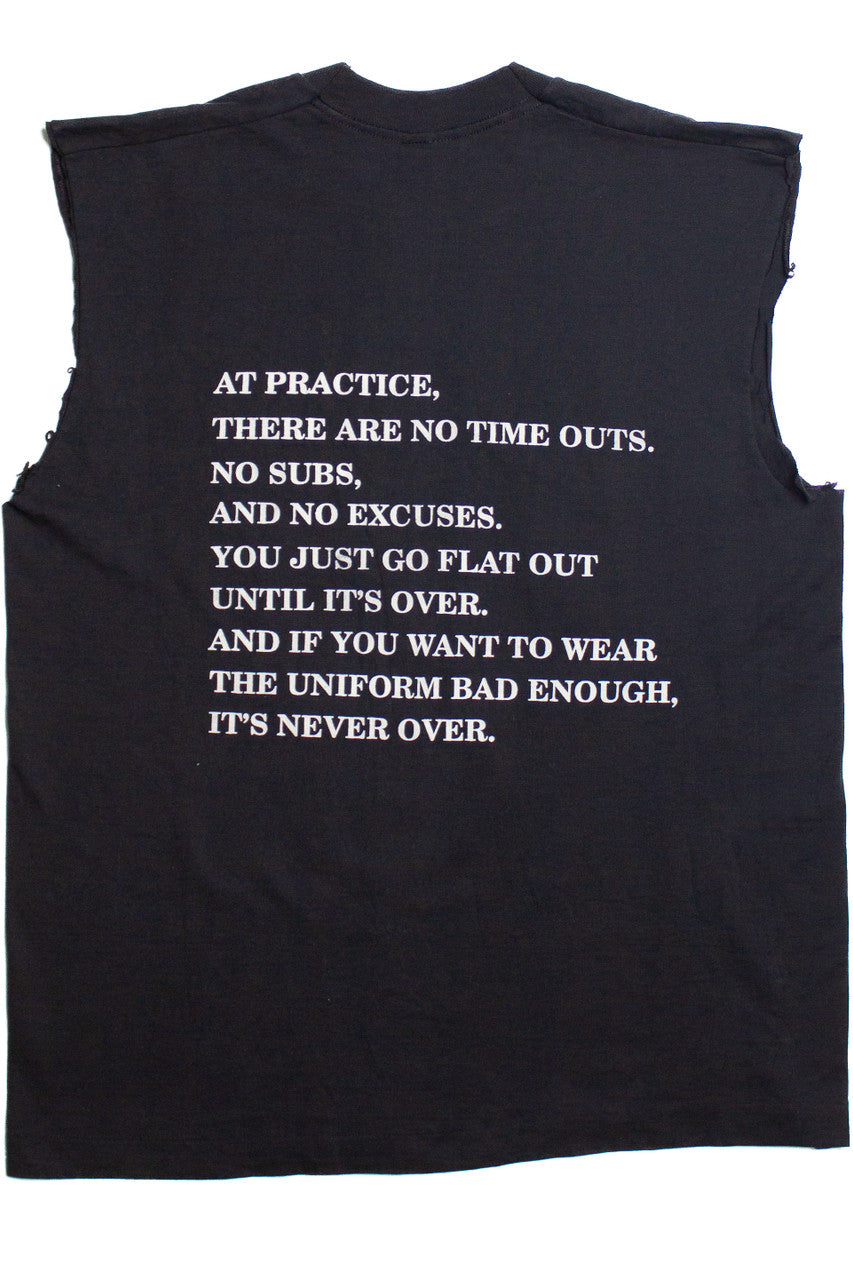 Vintage "Top Gun Academics" "No Excuses" Quote Sleeveless T-Shirt