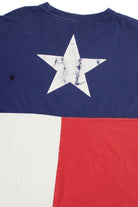 Vintage Texas Flag And State Outline Long Sleeve T-Shirt