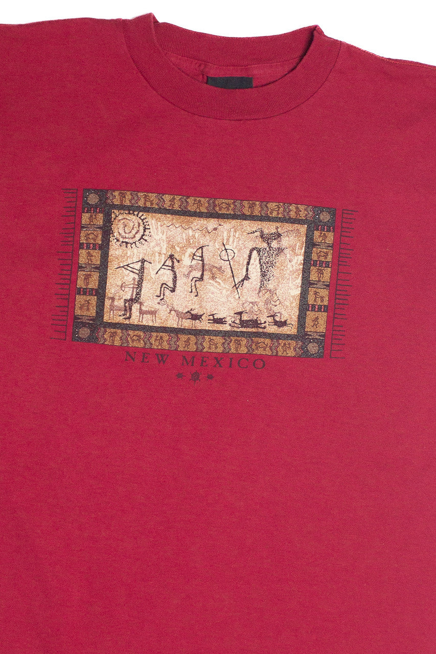 Vintage "New Mexico" Native Art Prairie Mountain T-Shirt