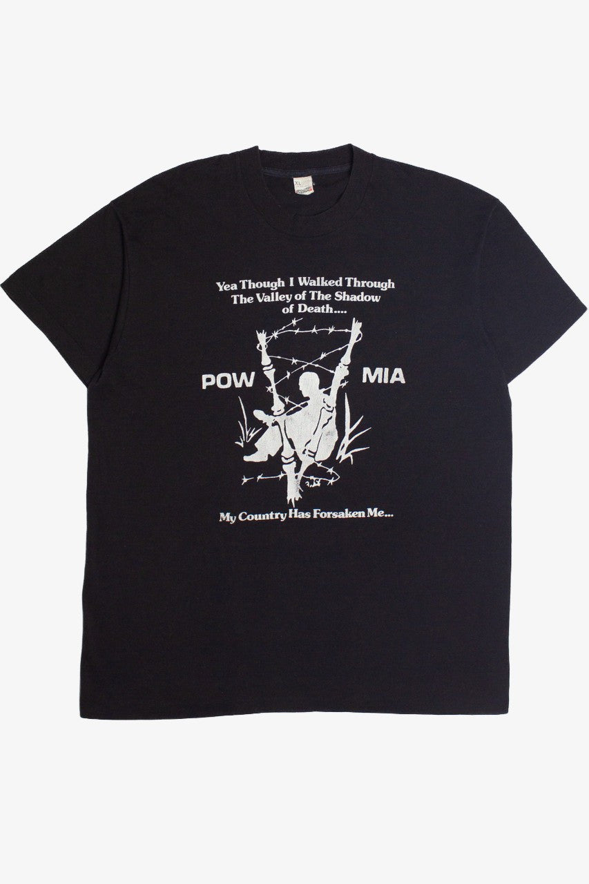 Vintage "My Country Has Forsaken Me" POW MIA Screen Stars T-Shirt (1980s)