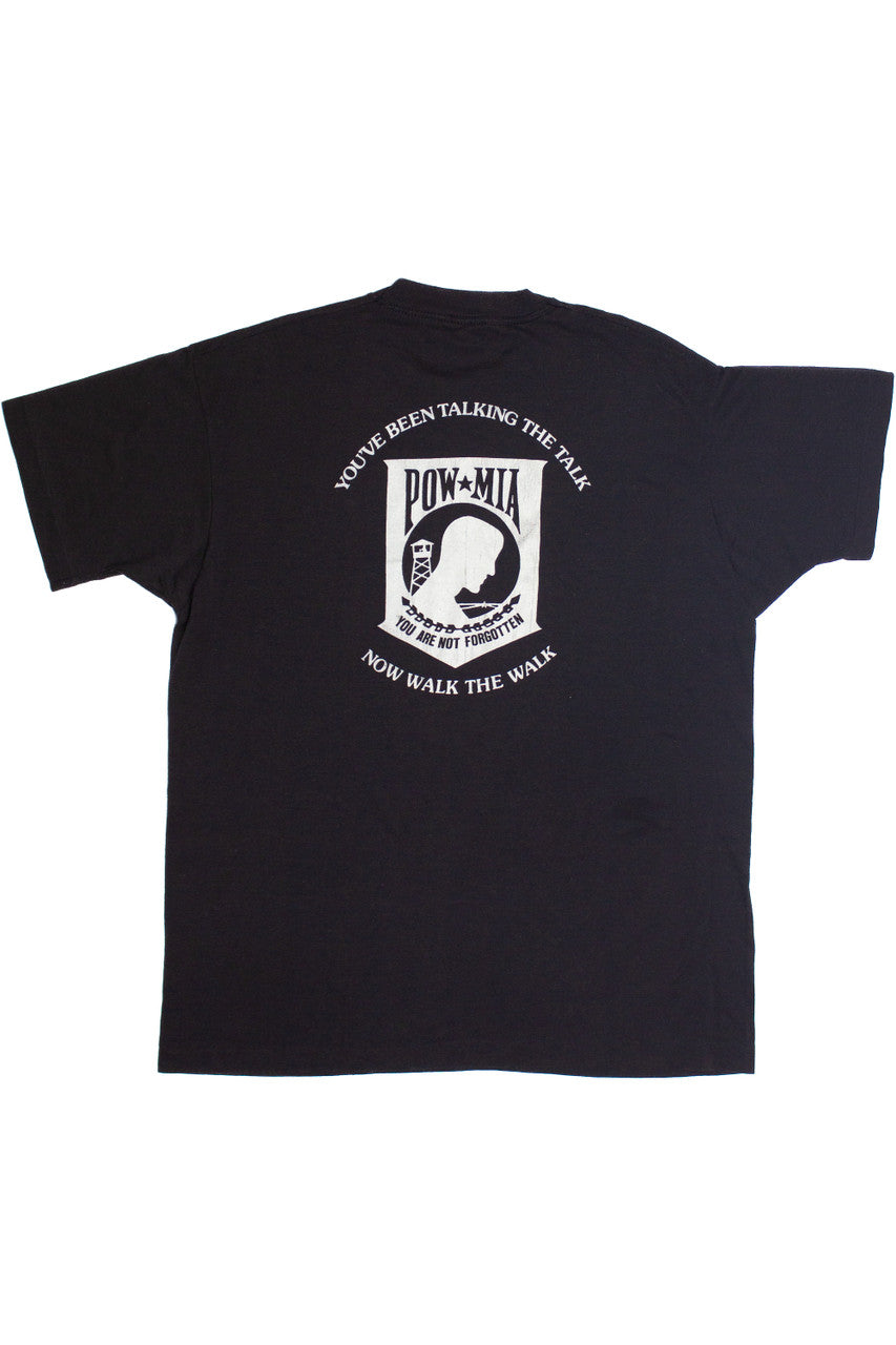 Vintage "My Country Has Forsaken Me" POW MIA Screen Stars T-Shirt (1980s)
