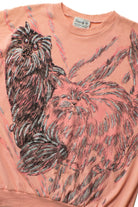 Vintage Pink Glitter Cats T-Shirt (1980s)