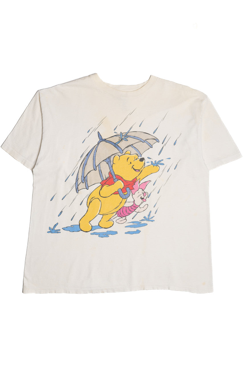 Vintage Winnie The Pooh And Piglet In The Rain T-Shirt