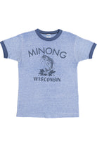 Vintage "Minong Wisconsin" Fish Ringer T-Shirt