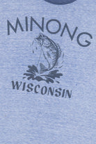 Vintage "Minong Wisconsin" Fish Ringer T-Shirt