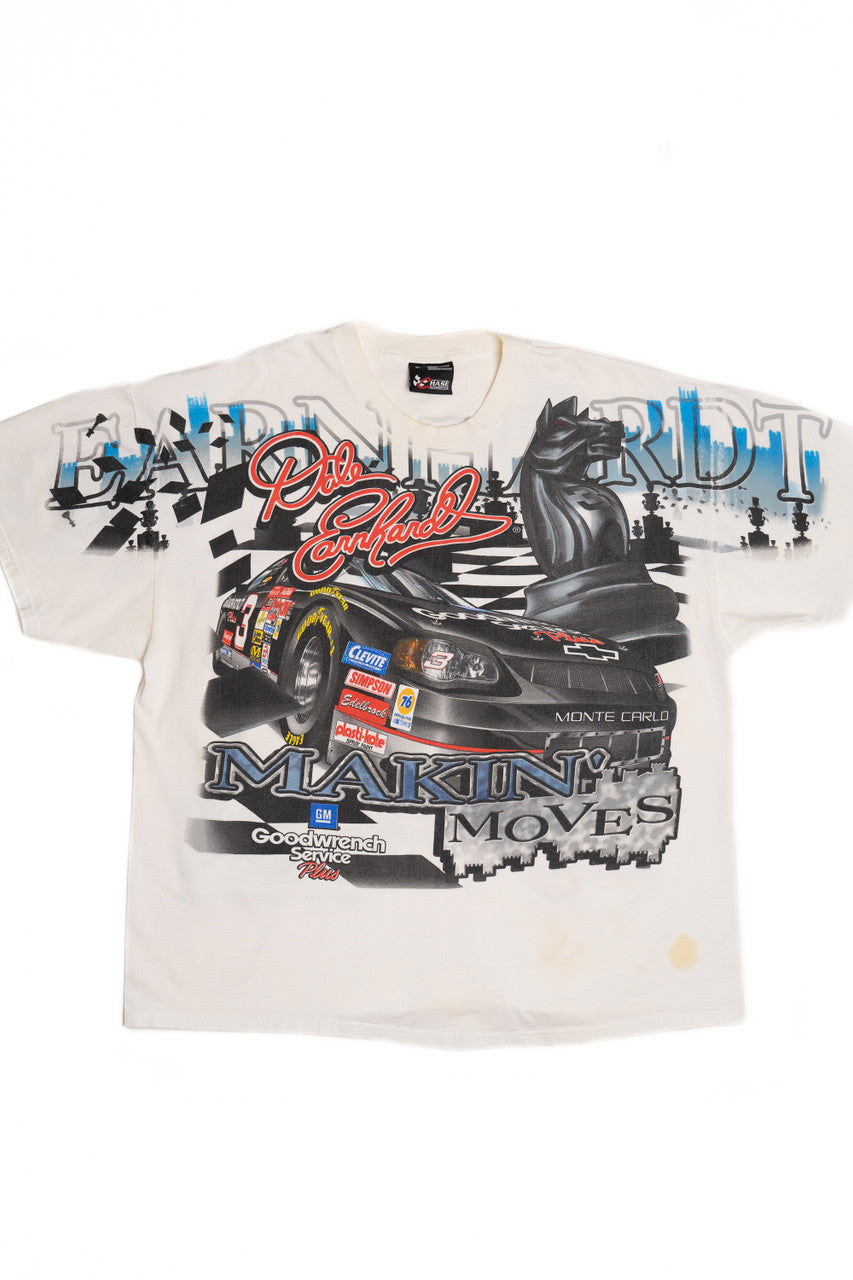 Vintage Dale Earnhardt "Makin' Moves" All Over Print T-Shirt