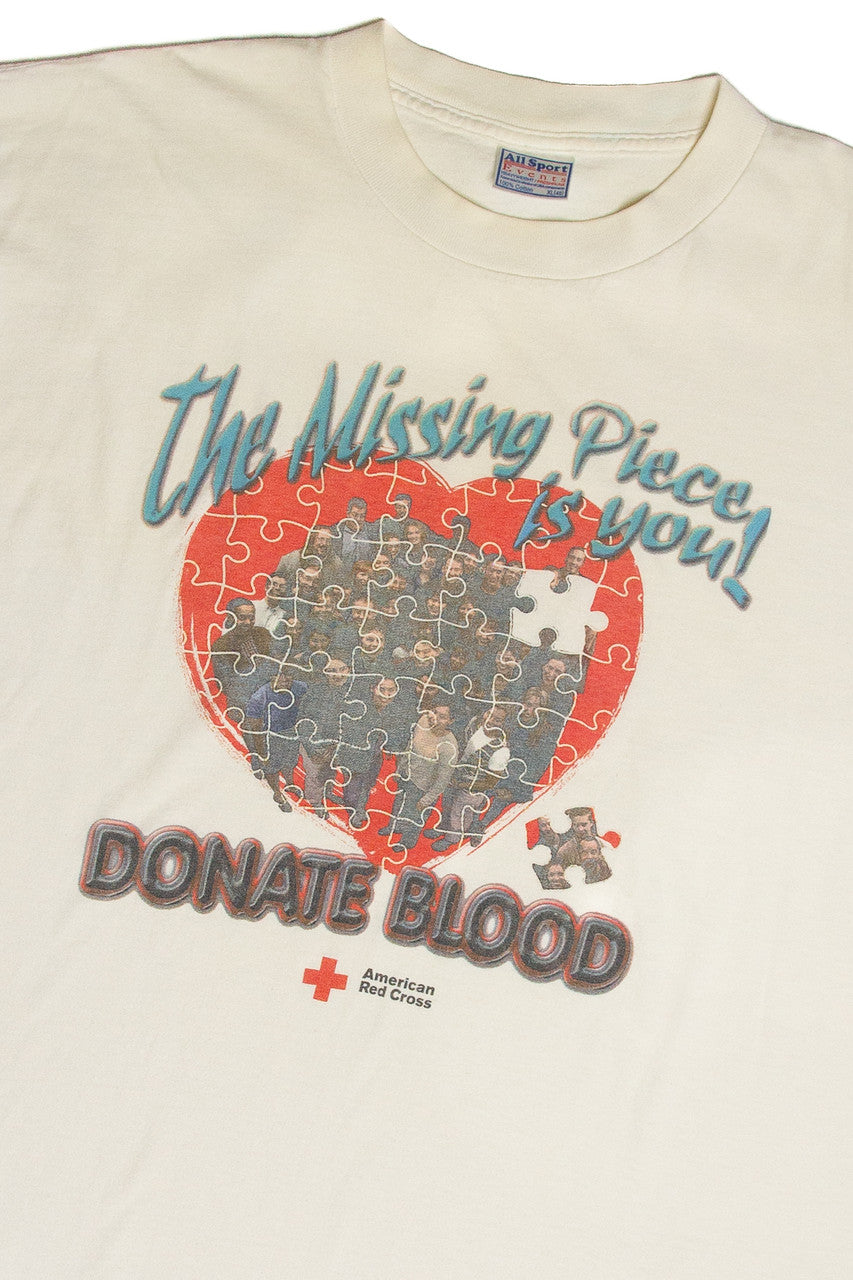 Vintage Donate Blood American Red Cross T-Shirt