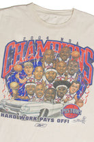 Vintage Detroit Pistons 2004 NBA Champions Caricatures T-Shirt