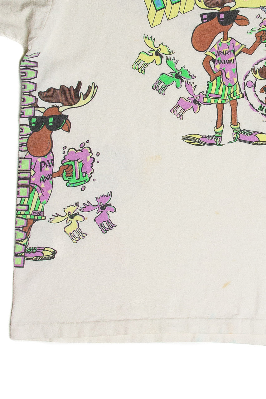 Vintage Alaska Moose On The Loose T-Shirt