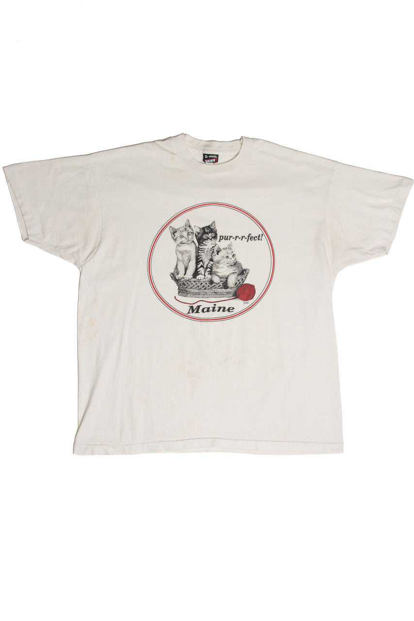 Vintage Maine "Pur-r-r-fect!" Kittens T-Shirt (1992)