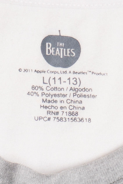 Recycled The Beatles Faded Print T-Shirt
