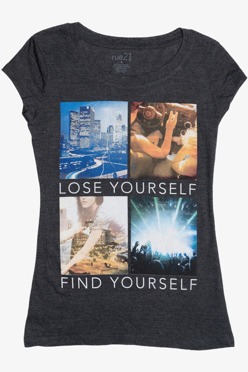 "Lose Yourself Find Yourself" Indie Sleaze Cap Sleeve T-Shirt