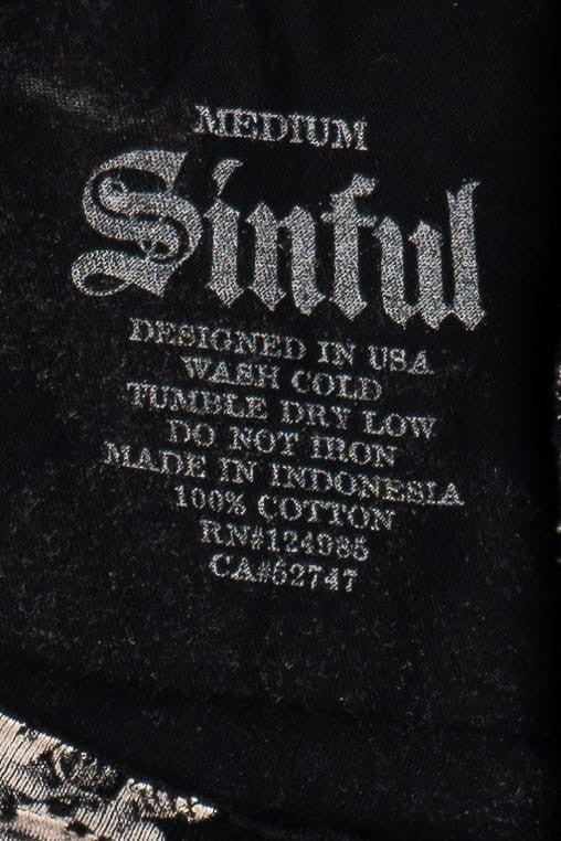 "Sinful" By Affliction All Over Print T-Shirt