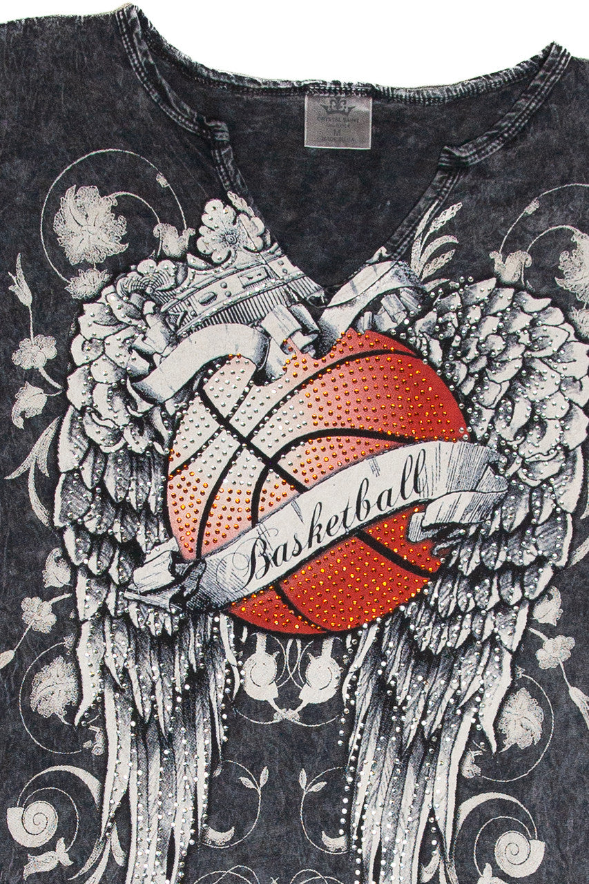 Basketball Rhinestone T-Shirt